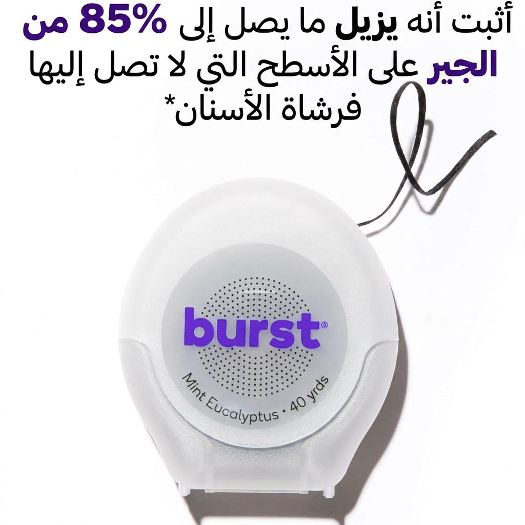 بيرست خيط اسنان قابل للتوسيع - خيط اسنان منسوج يمتص البقع مع طلاء اكسيليتول لمحاربة تسوس الاسنان - نباتي وخالي من البارابين - نعناع اوكالبتوس (40 ياردة)