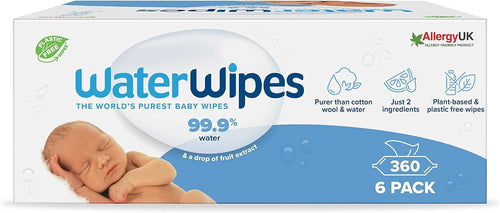 WaterWipes Sensitive+ Newborn & Baby Wipes, 3-In-1 Cleans, Cares, Protects, 99.9% Water, Unscented & Hypoallergenic
