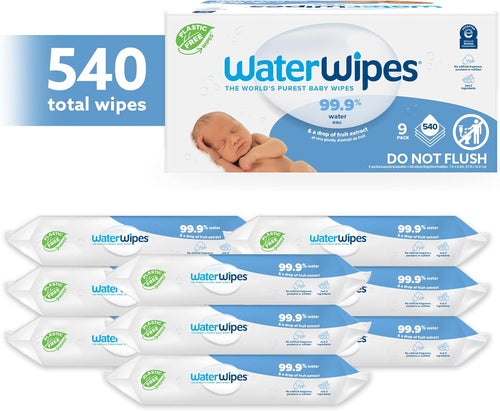 مناديل ووتر وايبس ( WaterWipes ) لحديثي الولادة والأطفال – تنظّف، تعتني، وتحمي – ٩٩.٩٪ مويه نقيّة، بدون عطر ومناسبة للبشرة الحسّاسة