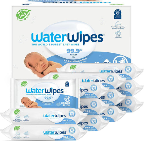 WaterWipes Sensitive+ Newborn & Baby Wipes, 3-In-1 Cleans, Cares, Protects, 99.9% Water, Unscented & Hypoallergenic